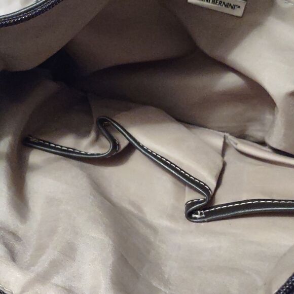 Giani Bernini Classic Brown Signature Shoulder Bag Zip Pockets Zip 10x12 - Picture 6 of 10